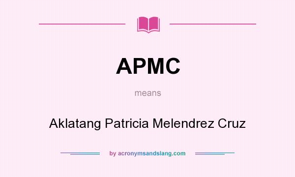 What does APMC mean? It stands for Aklatang Patricia Melendrez Cruz
