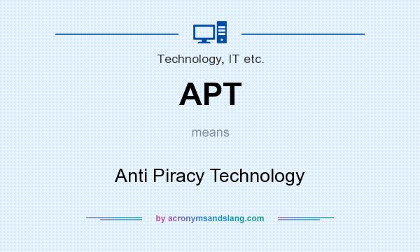 What does APT mean? It stands for Anti Piracy Technology