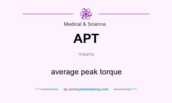 What does APT mean? It stands for average peak torque