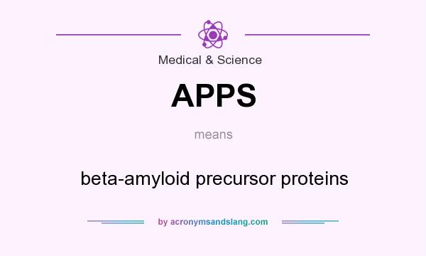 What does APPS mean? It stands for beta-amyloid precursor proteins