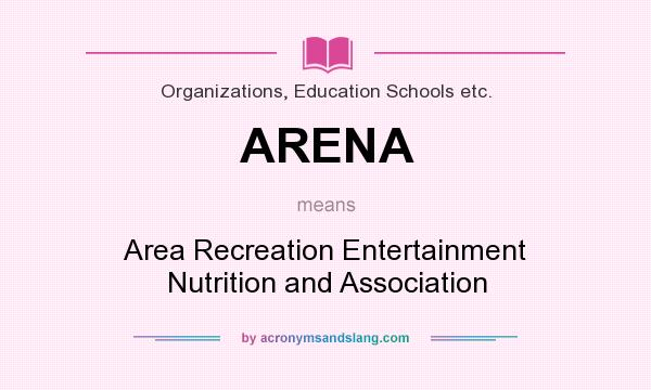 What does ARENA mean? It stands for Area Recreation Entertainment Nutrition and Association