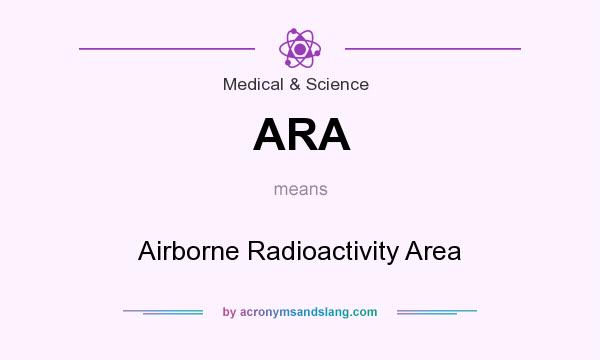What does ARA mean? It stands for Airborne Radioactivity Area
