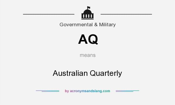 What does AQ mean? It stands for Australian Quarterly