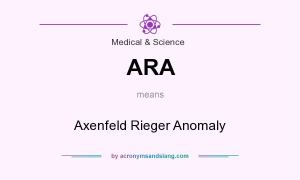 What does ARA mean? It stands for Axenfeld Rieger Anomaly