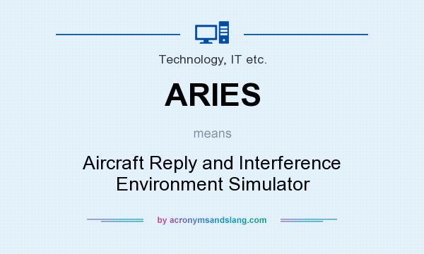 What does ARIES mean? It stands for Aircraft Reply and Interference Environment Simulator