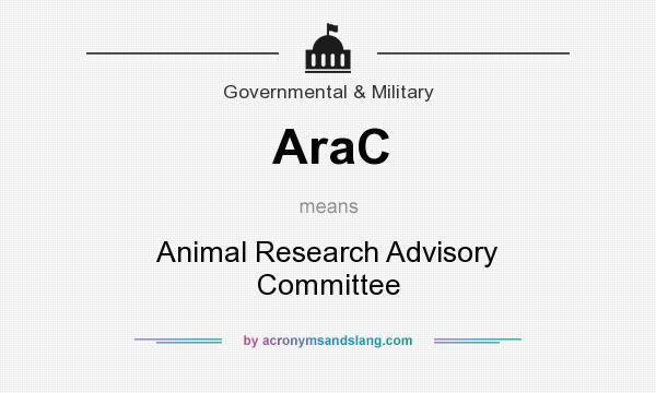 What does AraC mean? It stands for Animal Research Advisory Committee