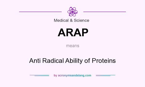 What does ARAP mean? It stands for Anti Radical Ability of Proteins