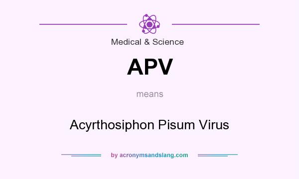 What does APV mean? It stands for Acyrthosiphon Pisum Virus