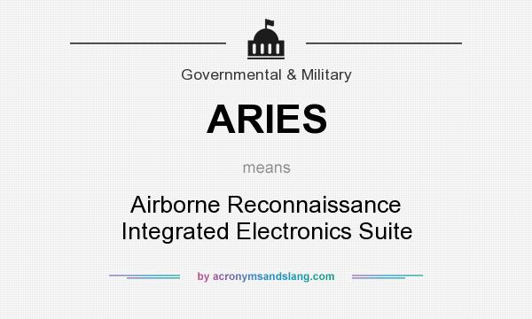 What does ARIES mean? It stands for Airborne Reconnaissance Integrated Electronics Suite