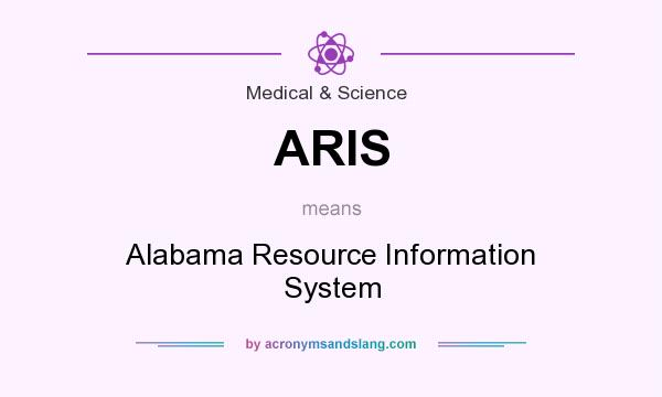 What does ARIS mean? It stands for Alabama Resource Information System