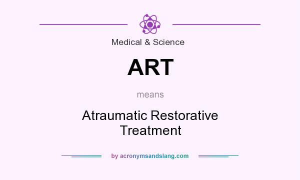 What does ART mean? It stands for Atraumatic Restorative Treatment