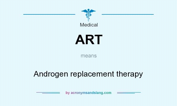 What does ART mean? It stands for Androgen replacement therapy