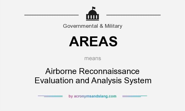 What does AREAS mean? It stands for Airborne Reconnaissance Evaluation and Analysis System