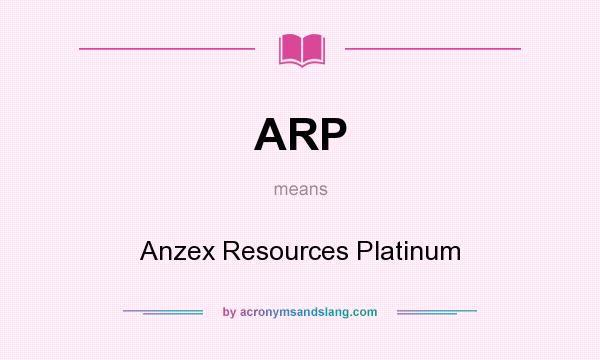 What does ARP mean? It stands for Anzex Resources Platinum