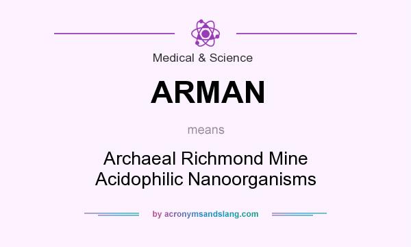What does ARMAN mean? It stands for Archaeal Richmond Mine Acidophilic Nanoorganisms
