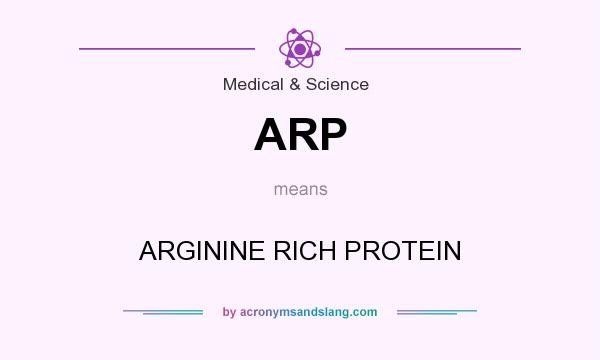 What does ARP mean? It stands for ARGININE RICH PROTEIN