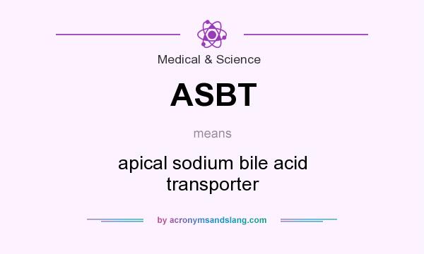What does ASBT mean? It stands for apical sodium bile acid transporter