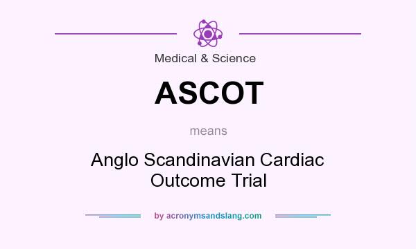 What does ASCOT mean? It stands for Anglo Scandinavian Cardiac Outcome Trial