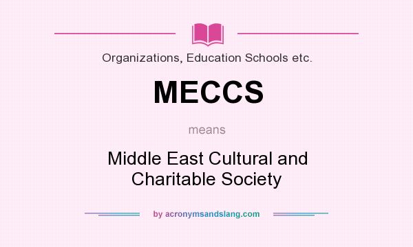 What does MECCS mean? It stands for Middle East Cultural and Charitable Society