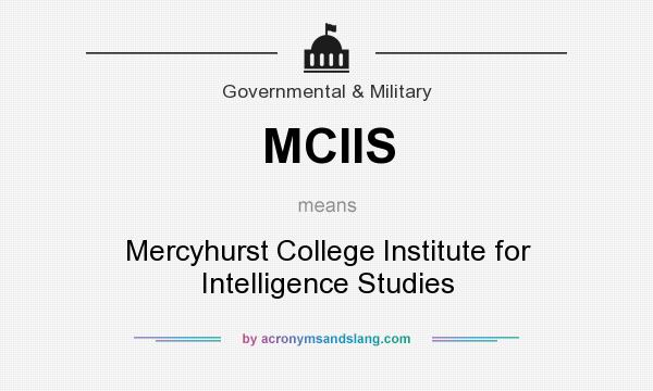 What does MCIIS mean? It stands for Mercyhurst College Institute for Intelligence Studies