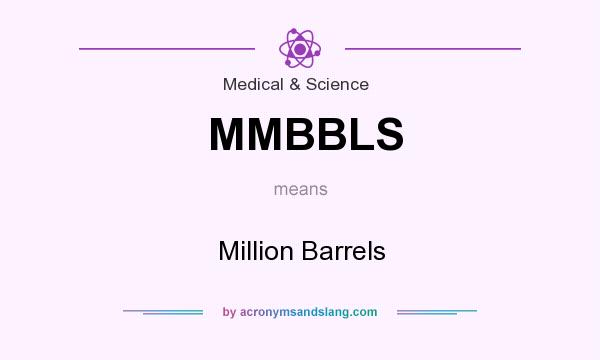What does MMBBLS mean? It stands for Million Barrels
