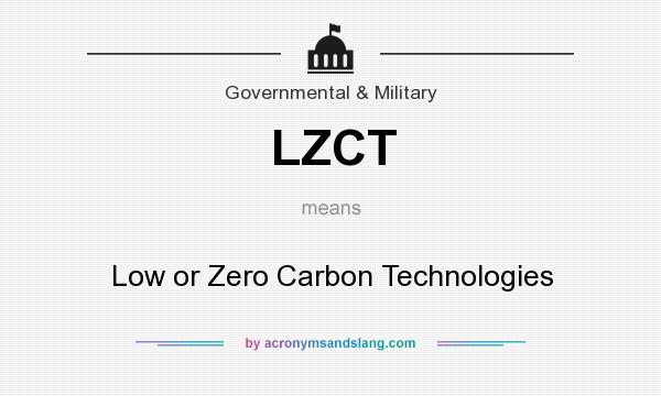 What does LZCT mean? It stands for Low or Zero Carbon Technologies