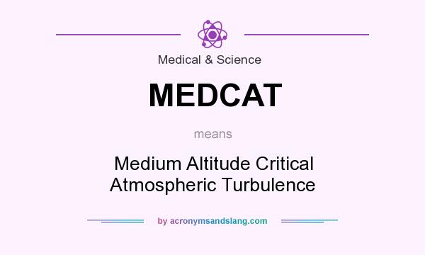 What does MEDCAT mean? It stands for Medium Altitude Critical Atmospheric Turbulence