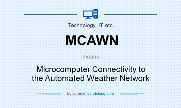 What does MCAWN mean? It stands for Microcomputer Connectivity to the Automated Weather Network