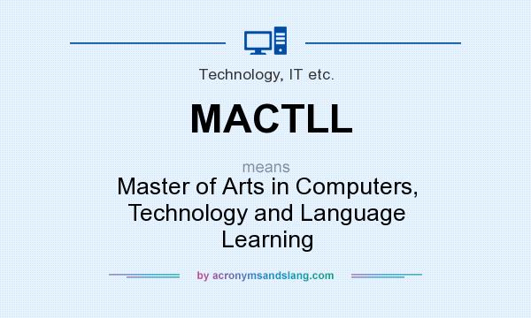What does MACTLL mean? It stands for Master of Arts in Computers, Technology and Language Learning
