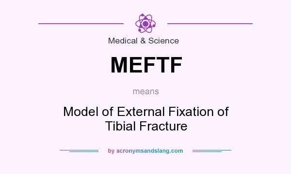 What does MEFTF mean? It stands for Model of External Fixation of Tibial Fracture