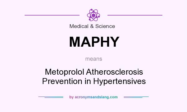 What does MAPHY mean? It stands for Metoprolol Atherosclerosis Prevention in Hypertensives