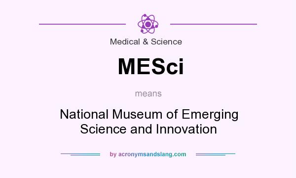What does MESci mean? It stands for National Museum of Emerging Science and Innovation