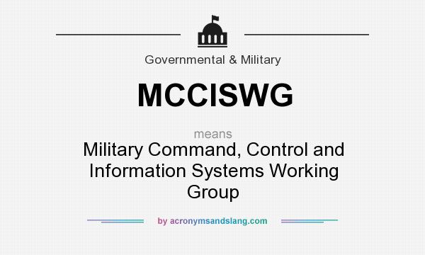 What does MCCISWG mean? It stands for Military Command, Control and Information Systems Working Group