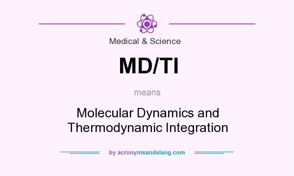 What does MD/TI mean? It stands for Molecular Dynamics and Thermodynamic Integration