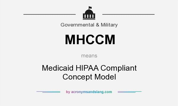 What does MHCCM mean? It stands for Medicaid HIPAA Compliant Concept Model
