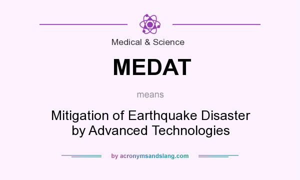 What does MEDAT mean? It stands for Mitigation of Earthquake Disaster by Advanced Technologies