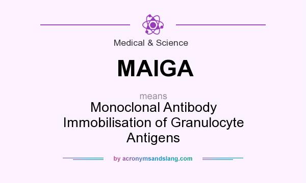 What does MAIGA mean? It stands for Monoclonal Antibody Immobilisation of Granulocyte Antigens
