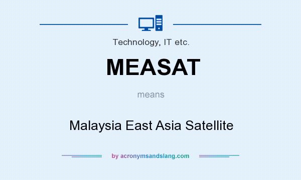 What does MEASAT mean? It stands for Malaysia East Asia Satellite