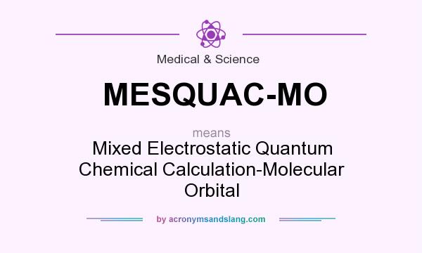 What does MESQUAC-MO mean? It stands for Mixed Electrostatic Quantum Chemical Calculation-Molecular Orbital