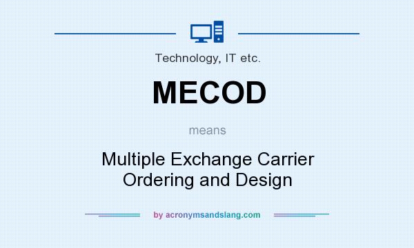 What does MECOD mean? It stands for Multiple Exchange Carrier Ordering and Design