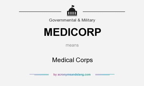 What does MEDICORP mean? It stands for Medical Corps