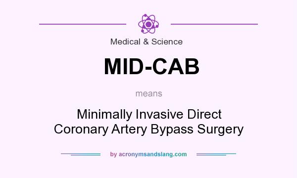 What does MID-CAB mean? It stands for Minimally Invasive Direct Coronary Artery Bypass Surgery