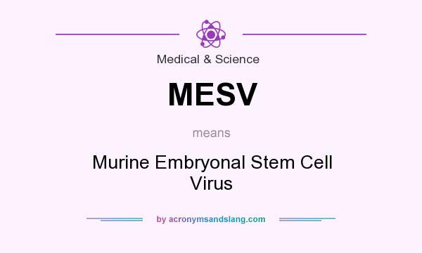 What does MESV mean? It stands for Murine Embryonal Stem Cell Virus