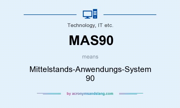 What does MAS90 mean? It stands for Mittelstands-Anwendungs-System 90