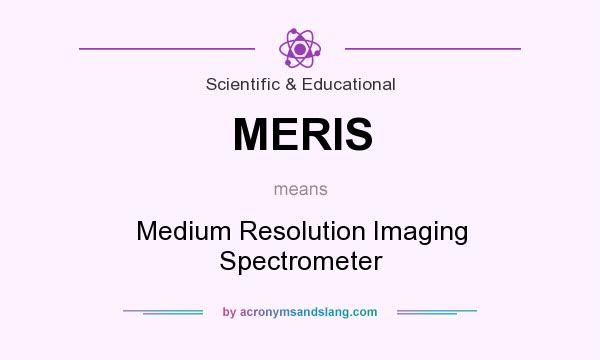What does MERIS mean? It stands for Medium Resolution Imaging Spectrometer