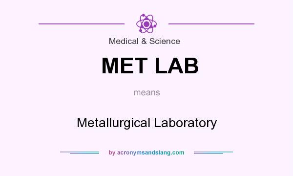 What does MET LAB mean? It stands for Metallurgical Laboratory