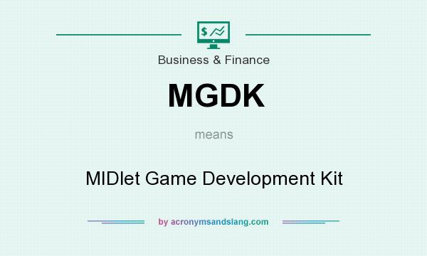 What does MGDK mean? It stands for MIDlet Game Development Kit