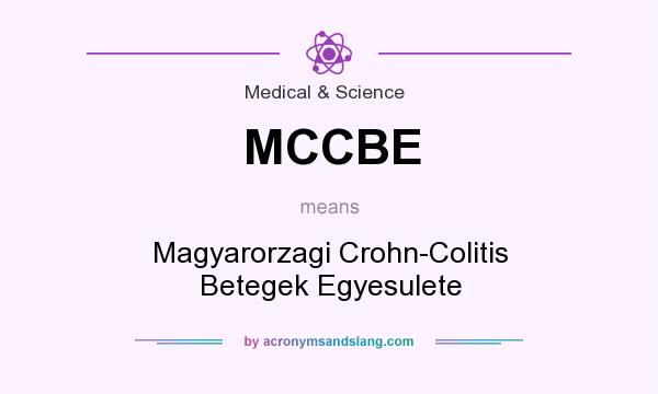 What does MCCBE mean? It stands for Magyarorzagi Crohn-Colitis Betegek Egyesulete
