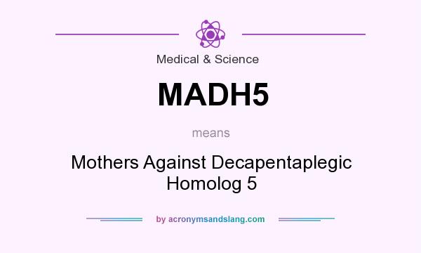 What does MADH5 mean? It stands for Mothers Against Decapentaplegic Homolog 5