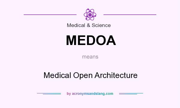 What does MEDOA mean? It stands for Medical Open Architecture